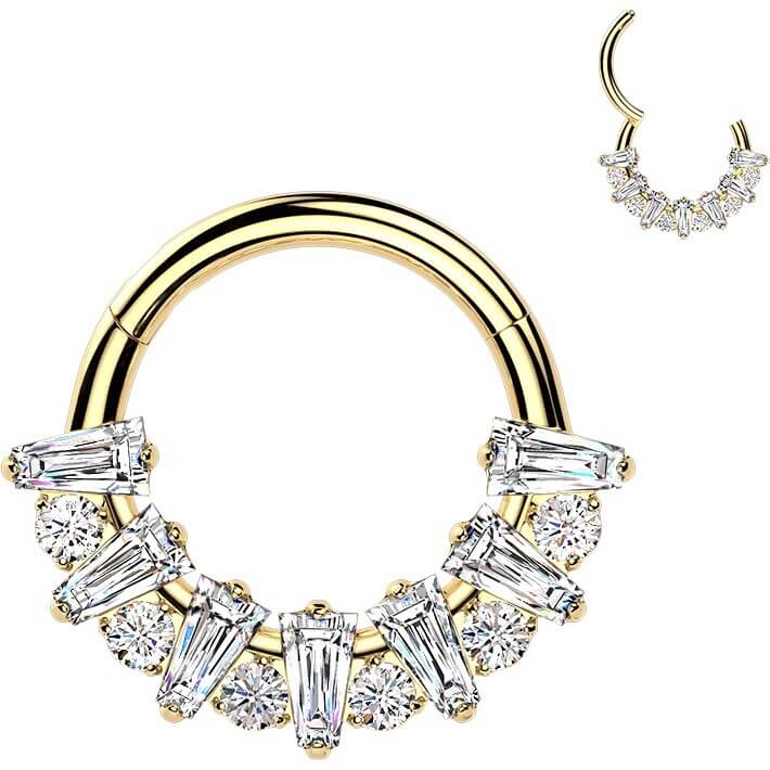 Titan Ring Zirkonia rechteckig rund Clicker - Image 3