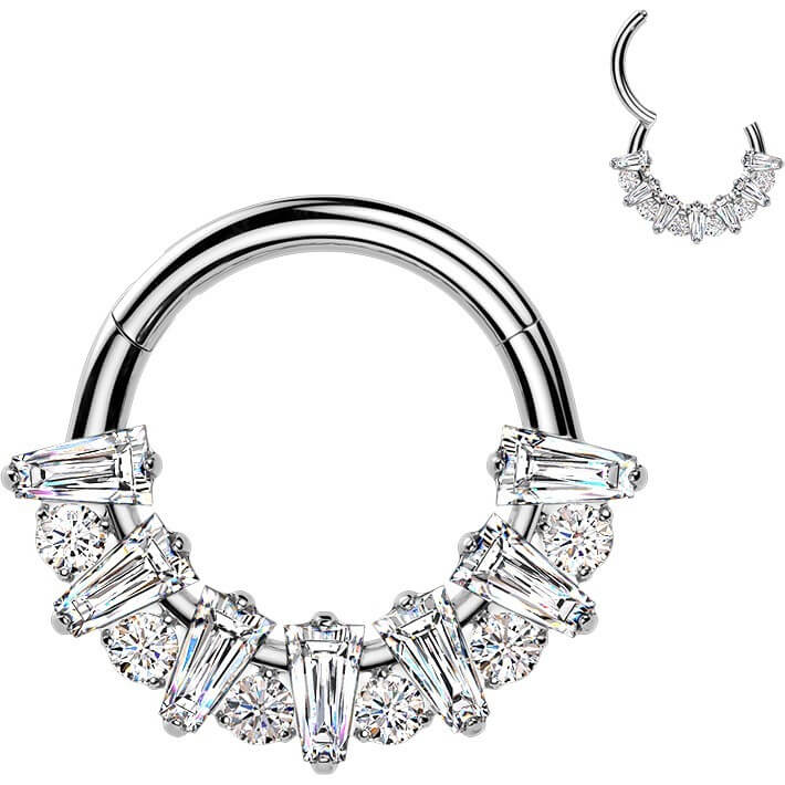 Titan Ring Zirkonia rechteckig rund Clicker - Image 4