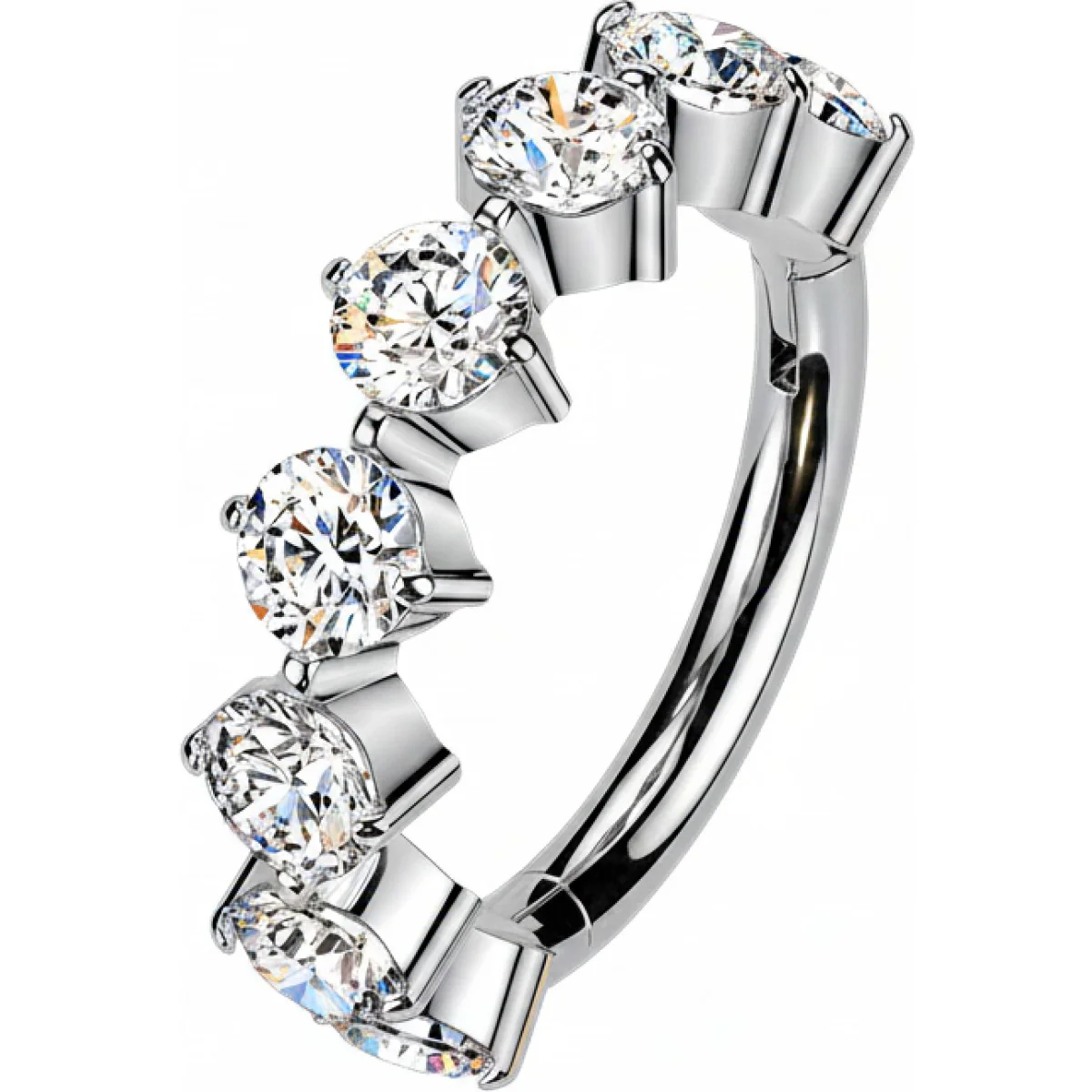 Titan Ring 8 Zirkonias Clicker