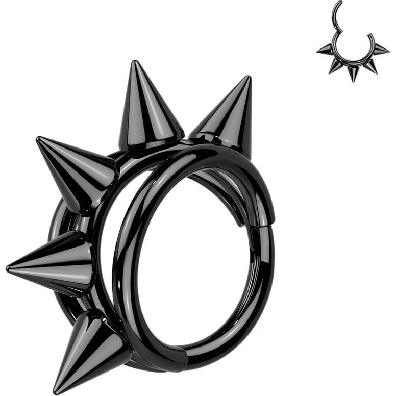 Titan Ring dreifach Creole zentrierte Spikes Clicker - Image 3