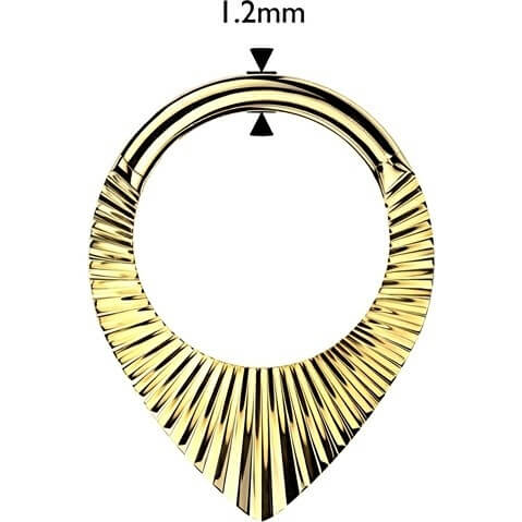 Titan Ring Tropfen Zirkoniaschliff Clicker - Image 2