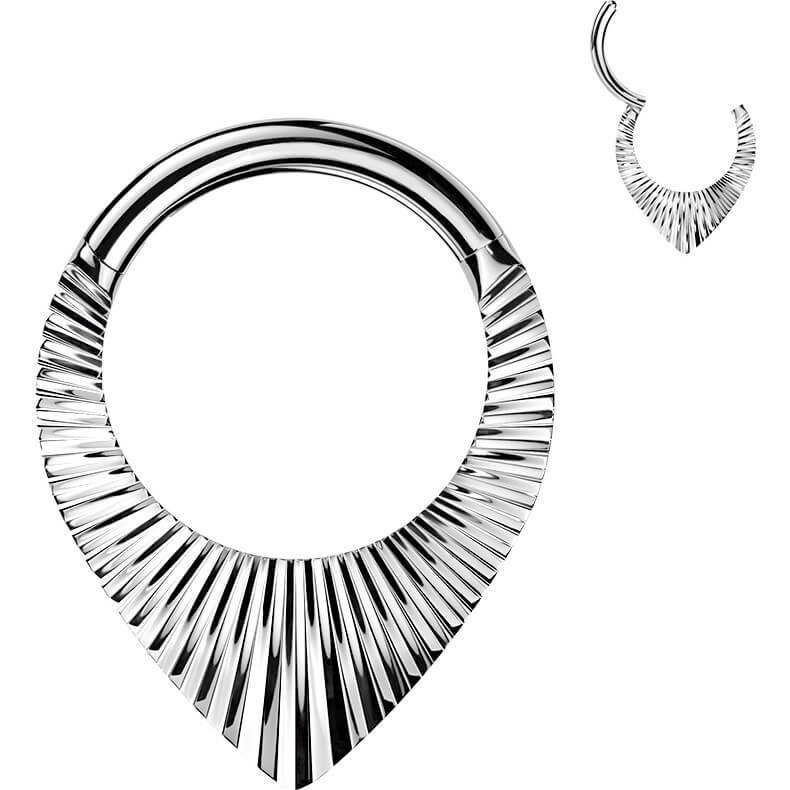 Titan Ring Tropfen Zirkoniaschliff Clicker - Image 4