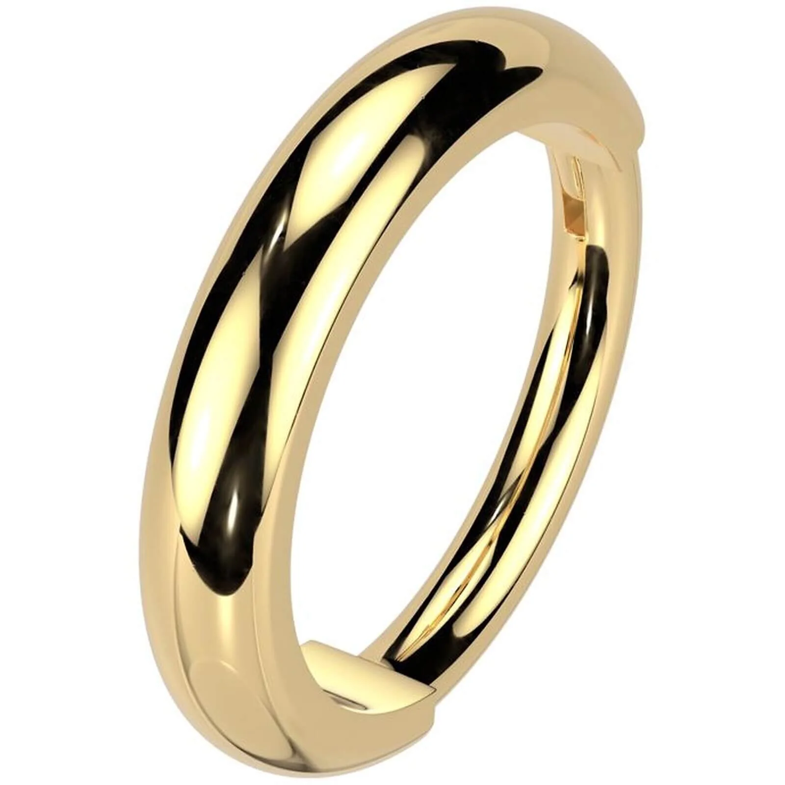 Titan Ring 2mm breite Kuppeloberfläche Clicker