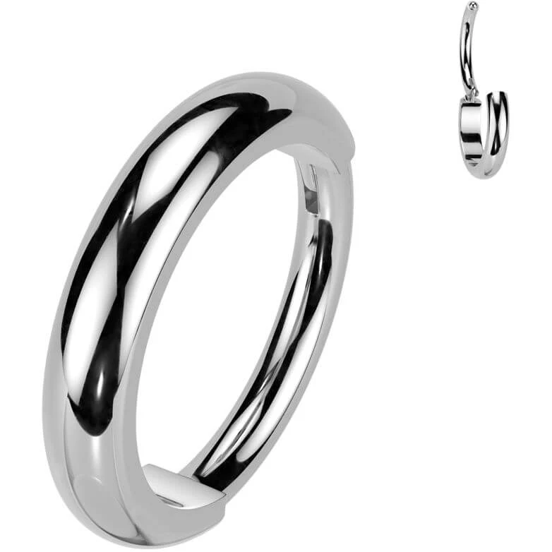 Titan Ring 2mm breite Kuppeloberfläche Clicker - Image 4