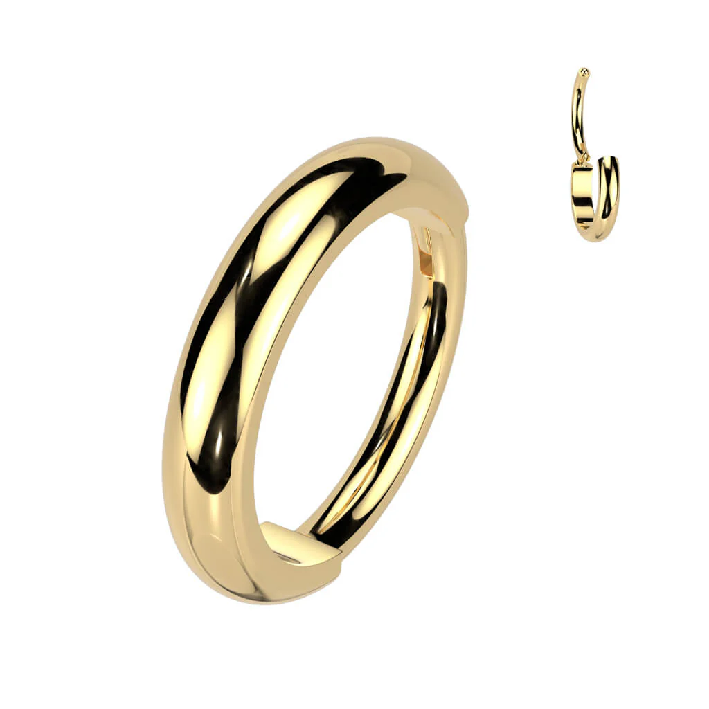 Titan Ring 2mm breite Kuppeloberfläche Clicker - Image 5