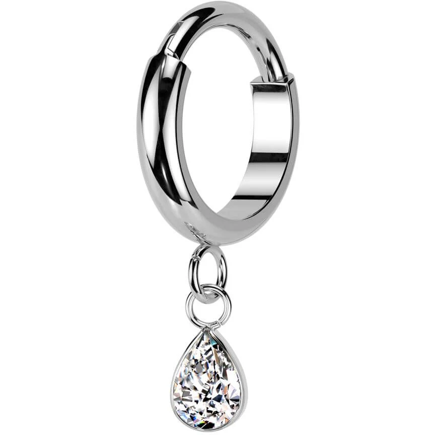 Titan Ring Zirkonia Anhänger Clicker