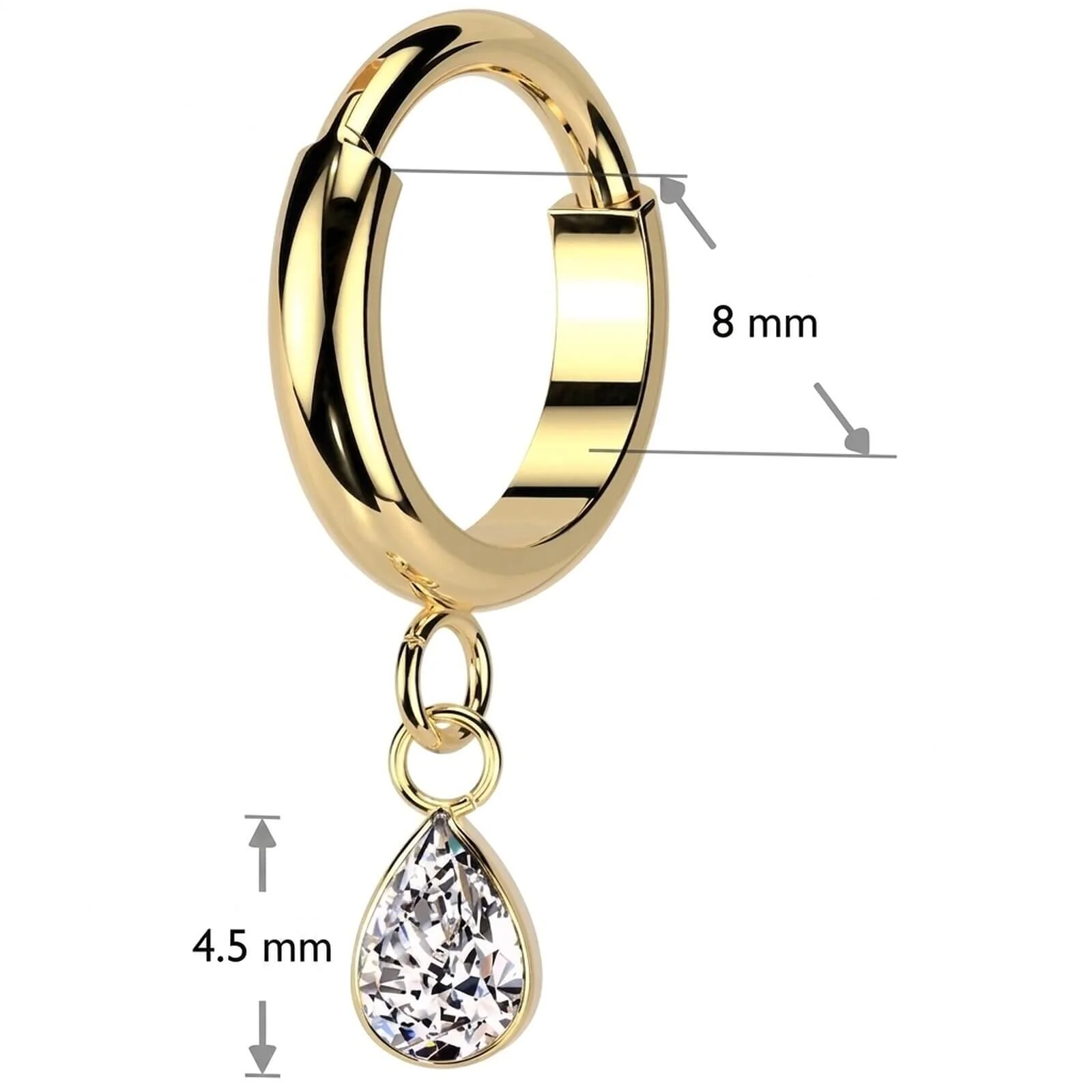 Titan Ring Zirkonia Anhänger Clicker - Image 4