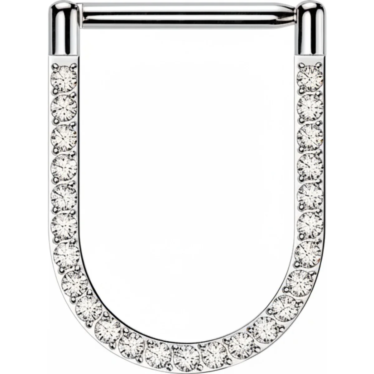 Titan Ring U-förmiges Zirkonia Clicker