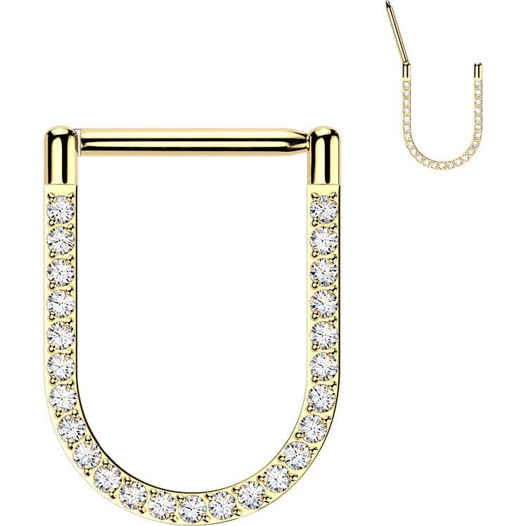 Titan Ring U-förmiges Zirkonia Clicker - Image 3