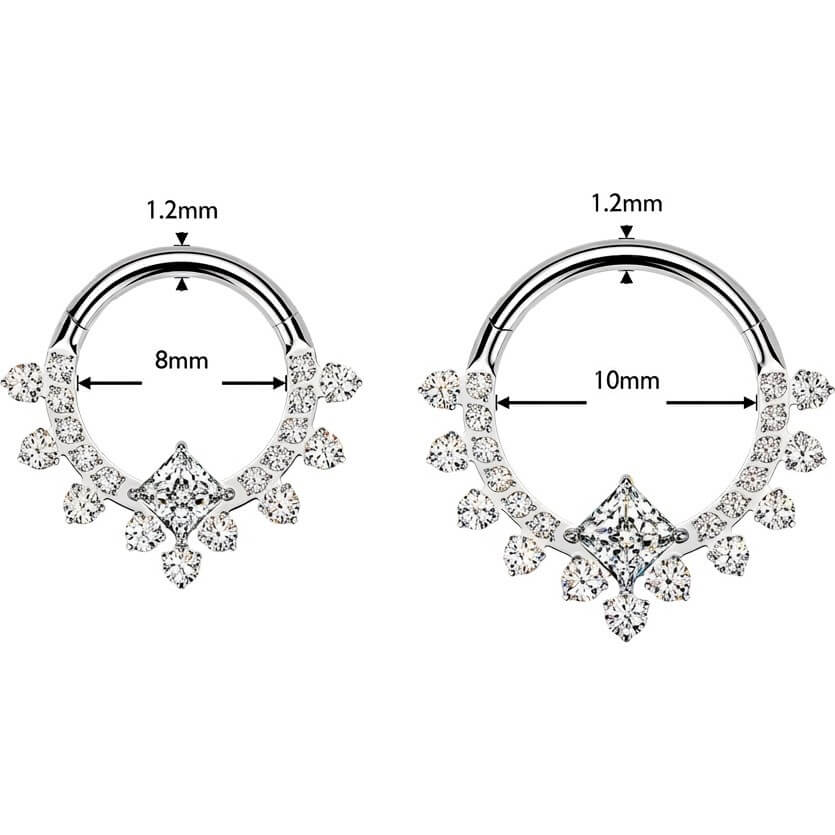 Titan Ring Zirkonia Diamantform Clicker - Image 2