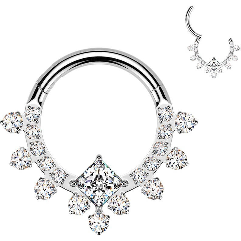 Titan Ring Zirkonia Diamantform Clicker - Image 5