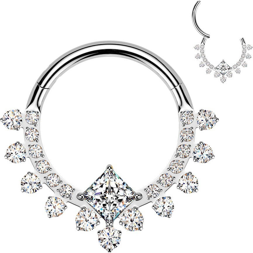 Titan Ring Zirkonia Diamantform Clicker - Image 6