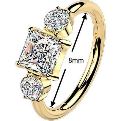 Titan Ring Zirkonia quadratisch rund Clicker - Image 2