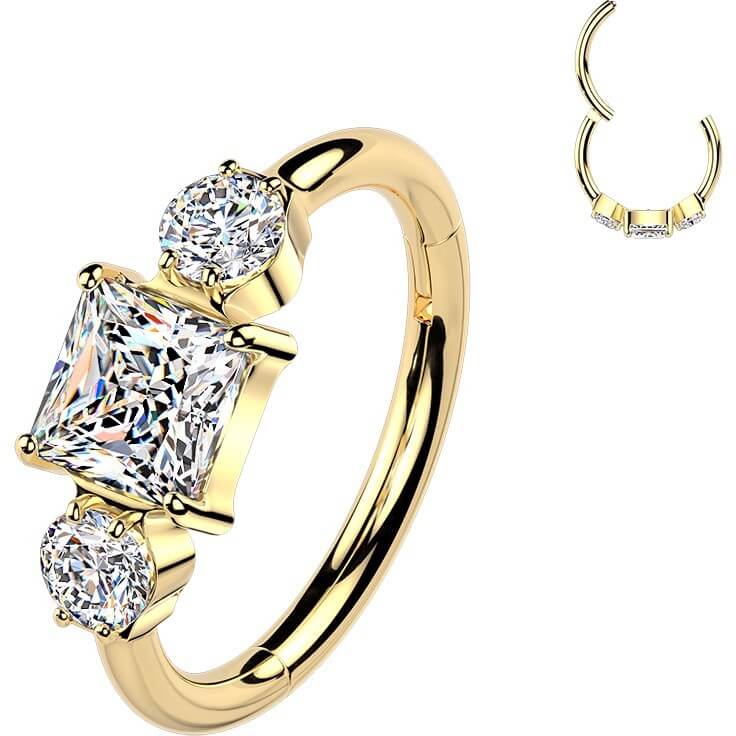 Titan Ring Zirkonia quadratisch rund Clicker - Image 3