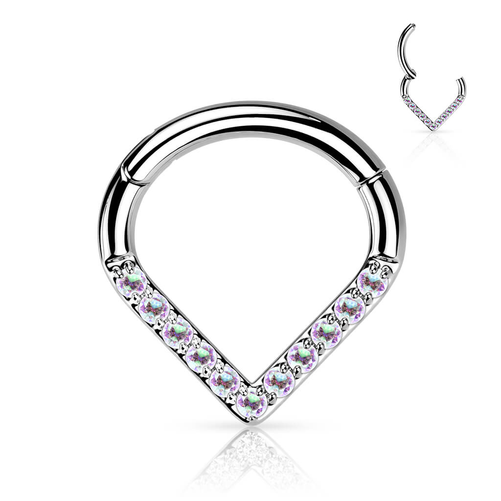 Titan Ring Chevron Zirkonia Clicker - Image 2