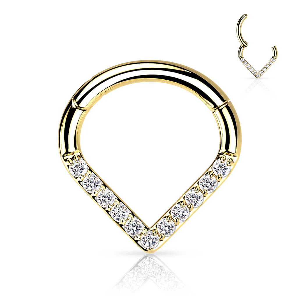 Titan Ring Chevron Zirkonia Clicker - Image 5