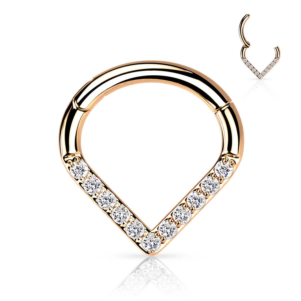 Titan Ring Chevron Zirkonia Clicker - Image 7