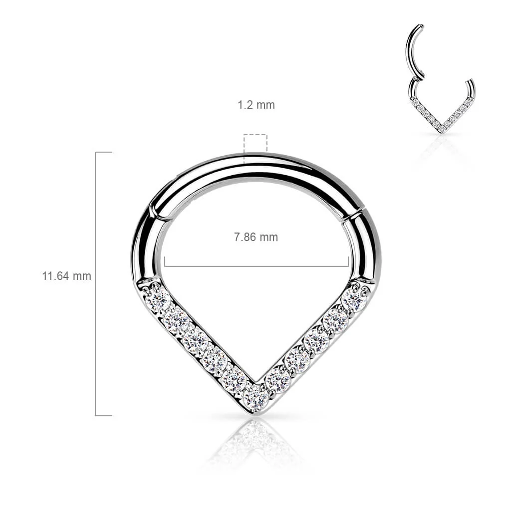 Titan Ring Chevron Zirkonia Clicker - Image 8