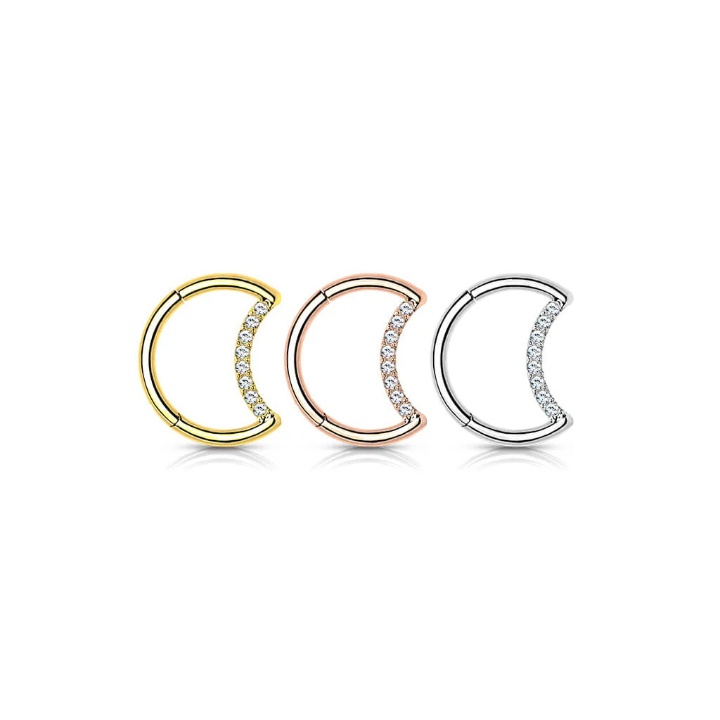 Titan Ring Mond Zirkonia Clicker - Image 4