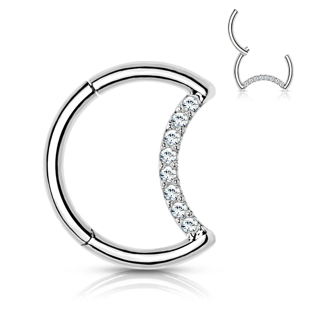 Titan Ring Mond Zirkonia Clicker - Image 7