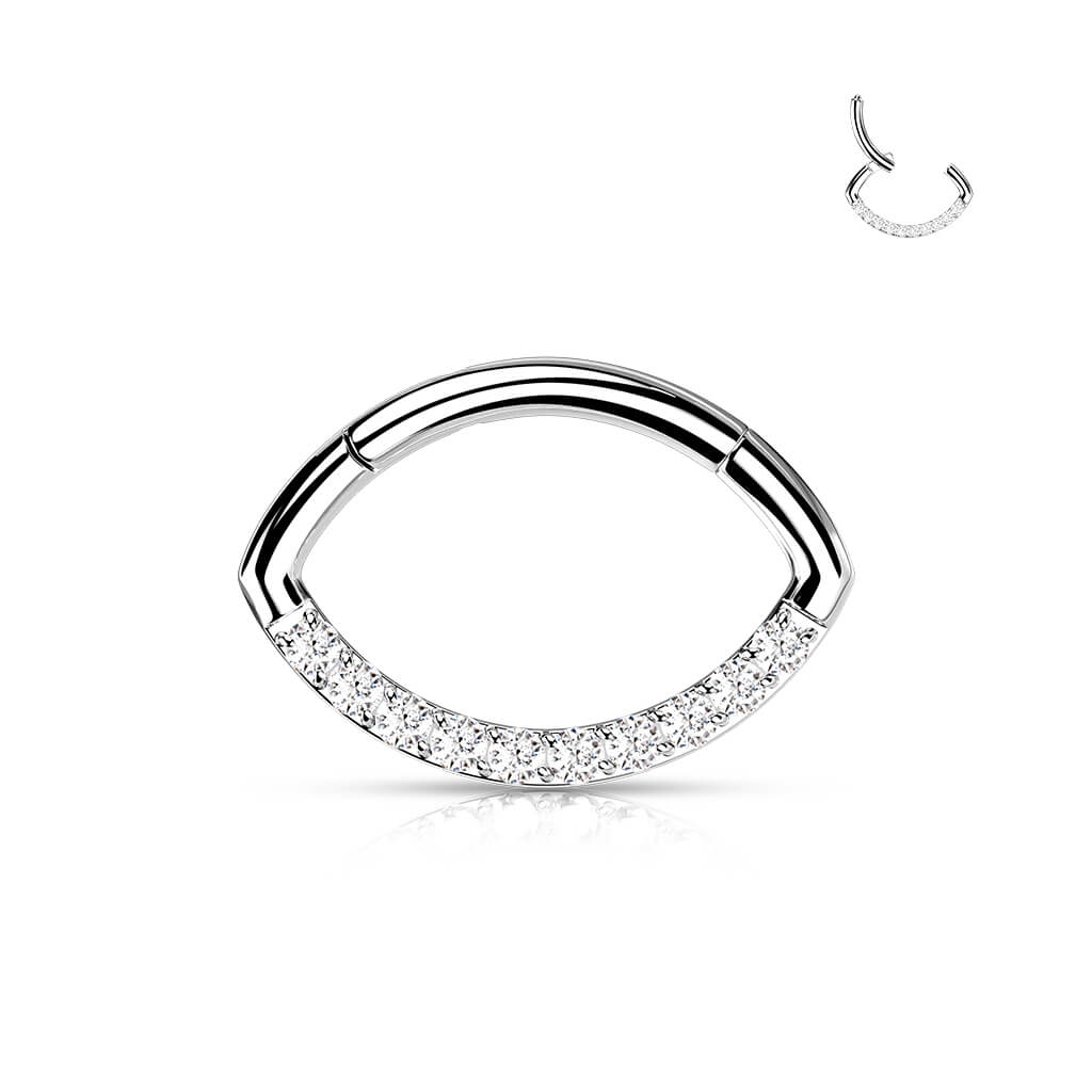 Titan Ring Oval Zirkonia Clicker - Image 2