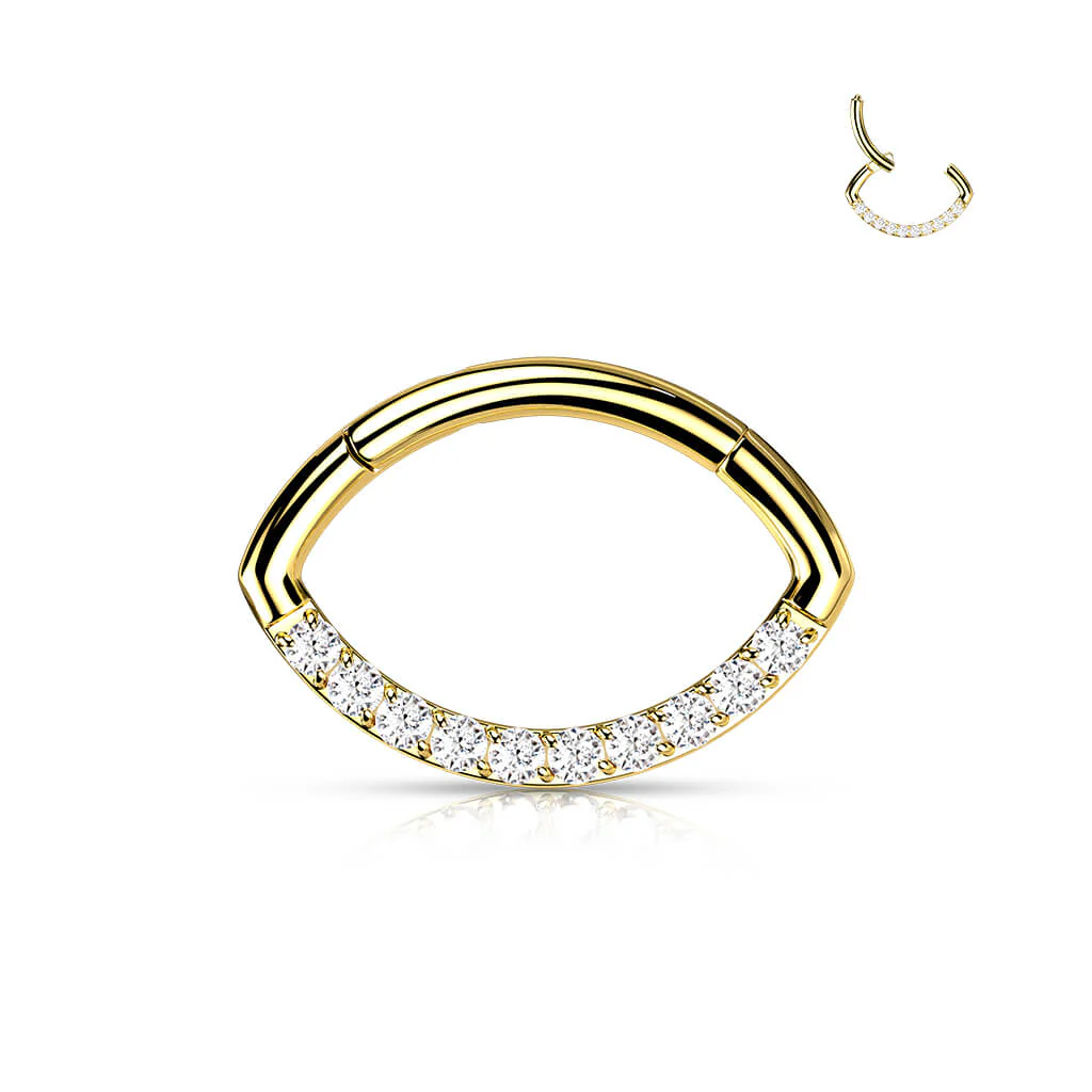 Titan Ring Oval Zirkonia Clicker - Image 3
