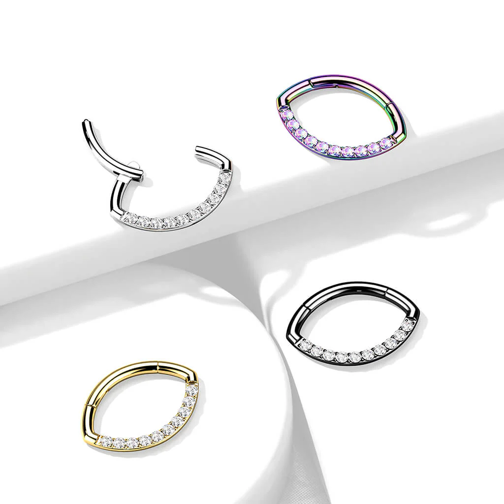 Titan Ring Oval Zirkonia Clicker - Image 6