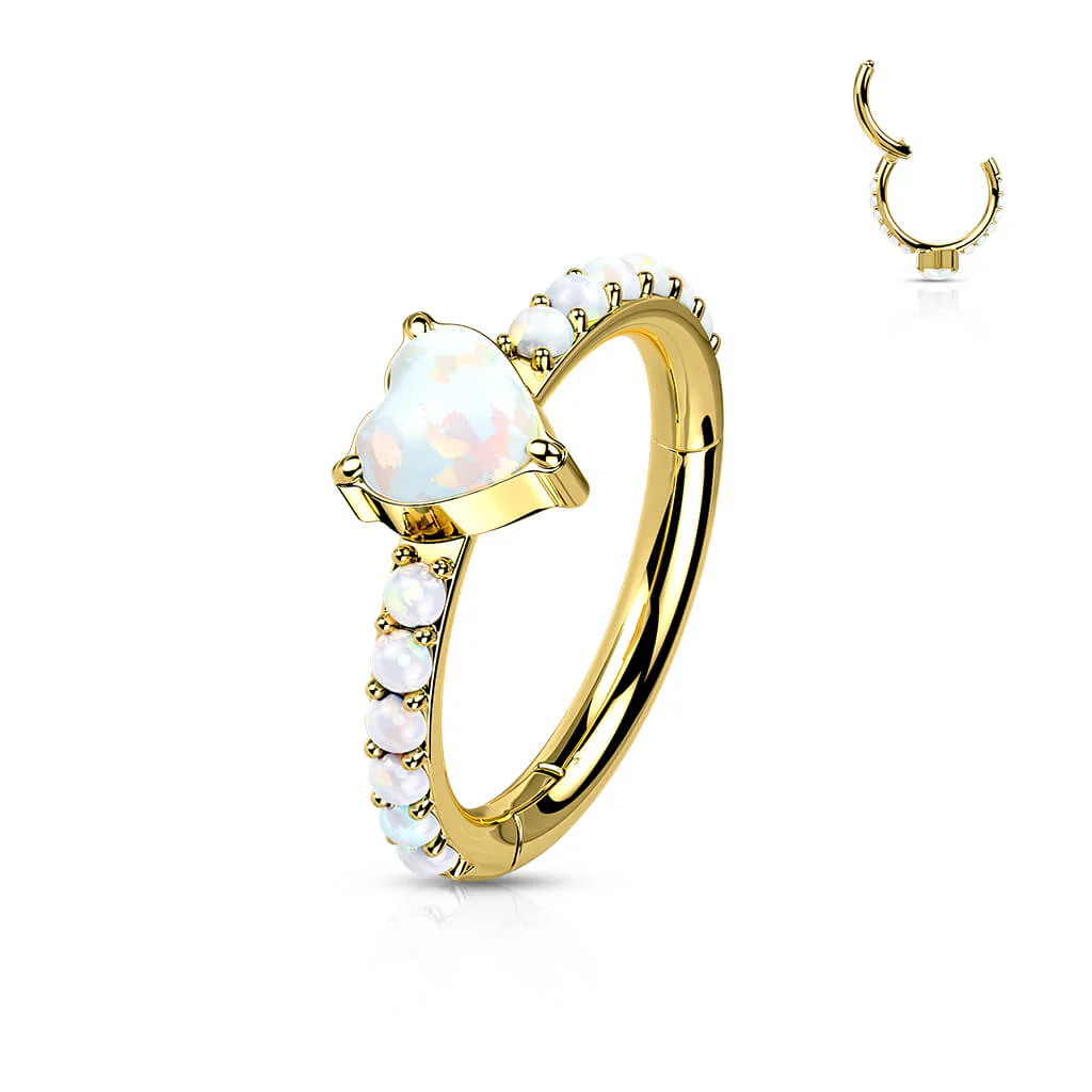 Titan Ring Herz Zirkonia Clicker - Image 2