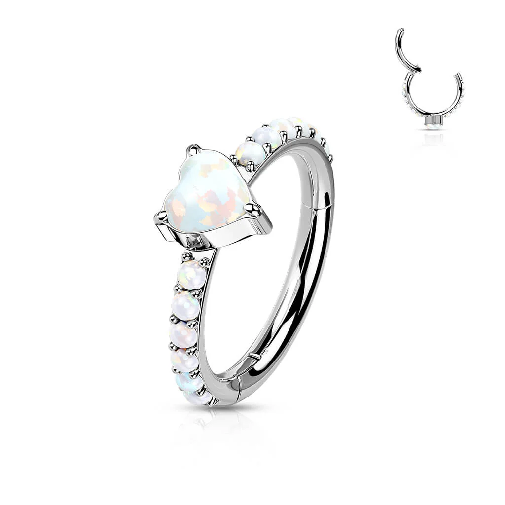Titan Ring Herz Zirkonia Clicker - Image 3