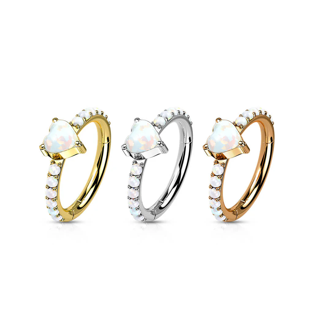 Titan Ring Herz Zirkonia Clicker - Image 4