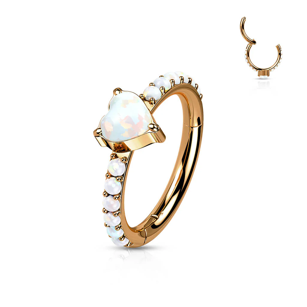 Titan Ring Herz Zirkonia Clicker - Image 5