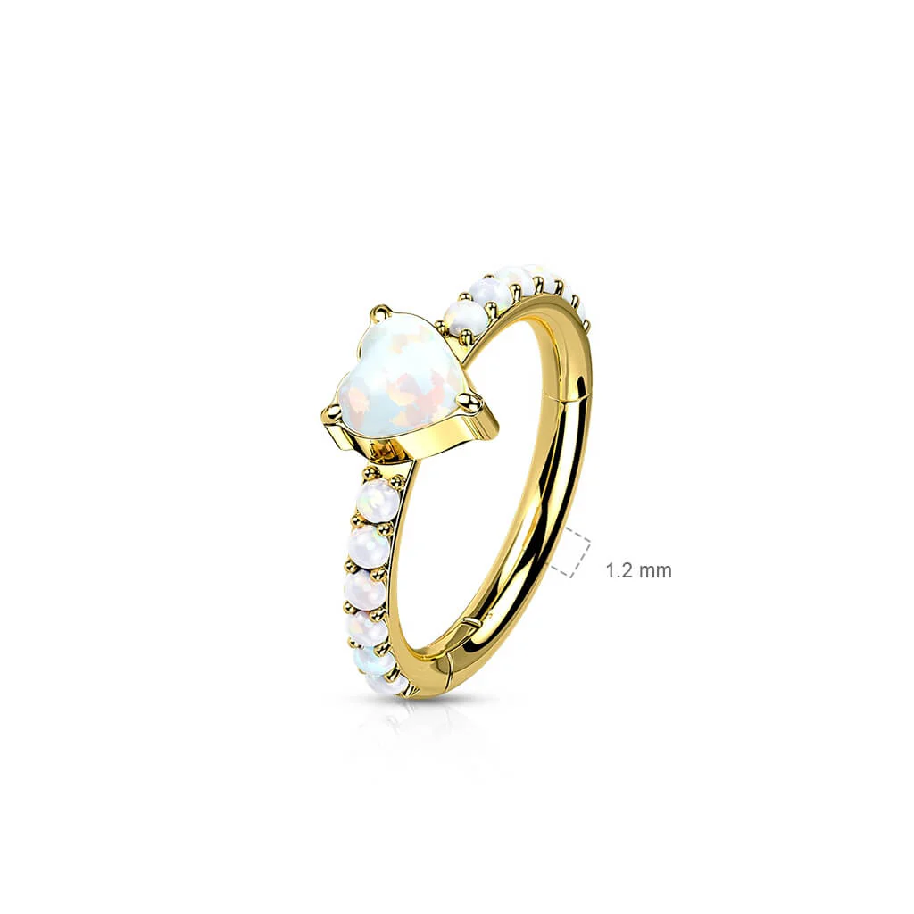 Titan Ring Herz Zirkonia Clicker - Image 7