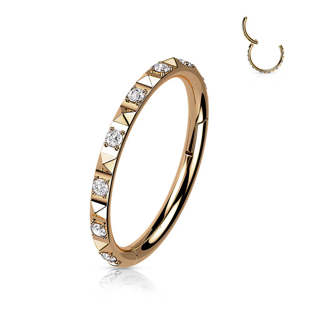 Titan Ring Pyramiden Schliff Zirkonia Clicker - Image 11