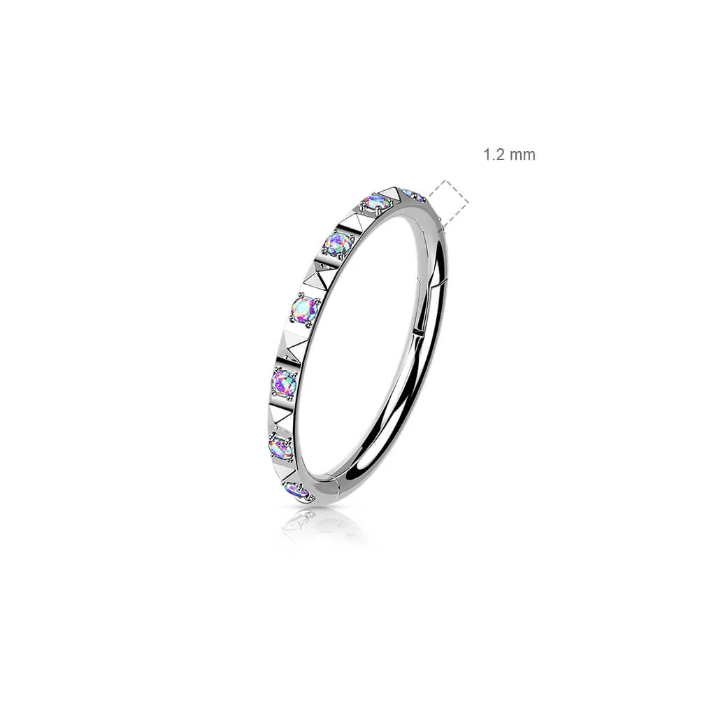 Titan Ring Pyramiden Schliff Zirkonia Clicker - Image 12