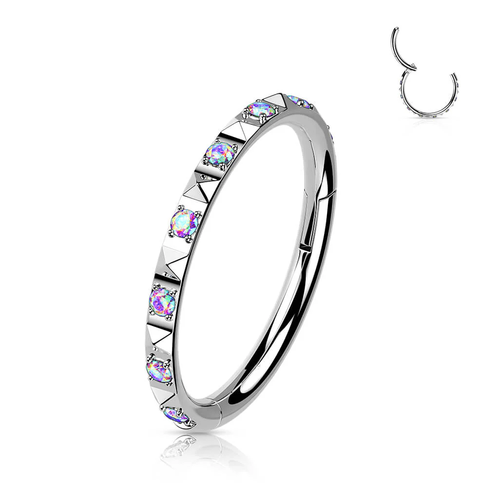 Titan Ring Pyramiden Schliff Zirkonia Clicker - Image 2