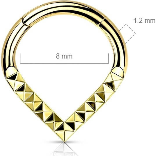 Titan Ring Chevron Pyramiden Schliff Clicker - Image 7