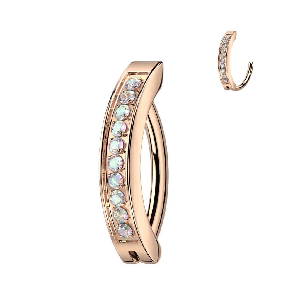 Titan Bauchnabelpiercing Top Down Zirkonia Clicker Clicker - Image 7