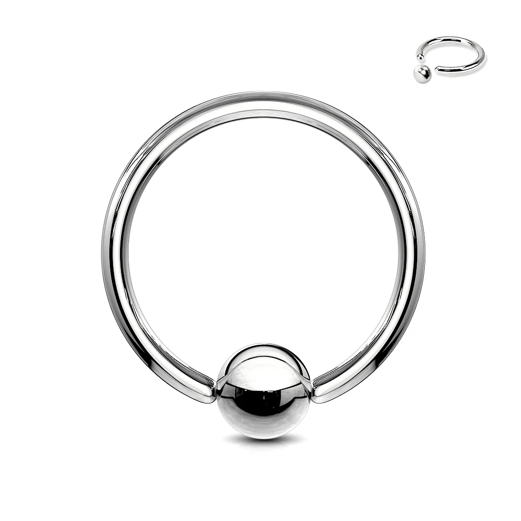 Ring Kugel Silber Klemmkugelring - Image 4
