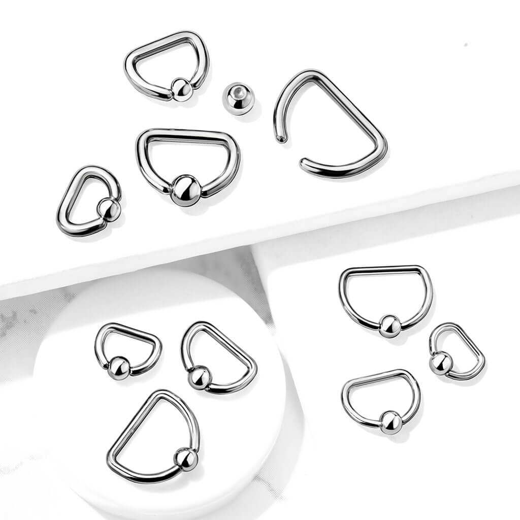 Ring D-Ring Silber Klemmkugelring - Image 2