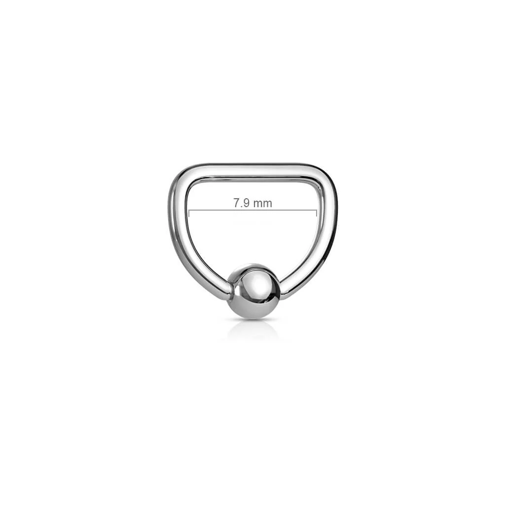 Ring D-Ring Silber Klemmkugelring - Image 3