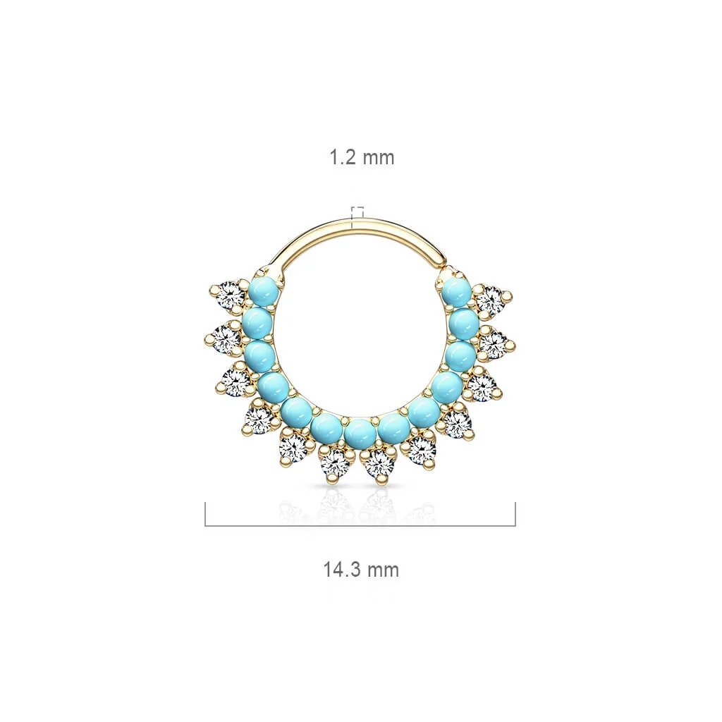 Ring Türkis Zirkonia Biegbar - Image 3