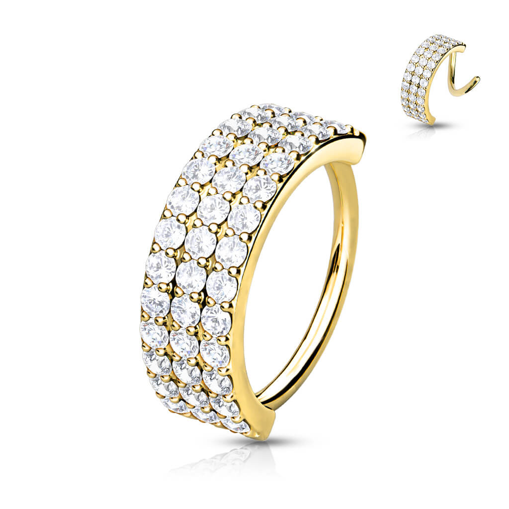 Ring Dreireiher Zirkonia Biegbar - Image 2