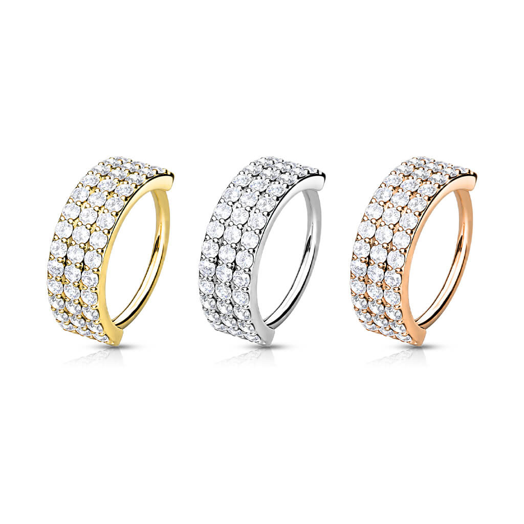 Ring Dreireiher Zirkonia Biegbar - Image 4