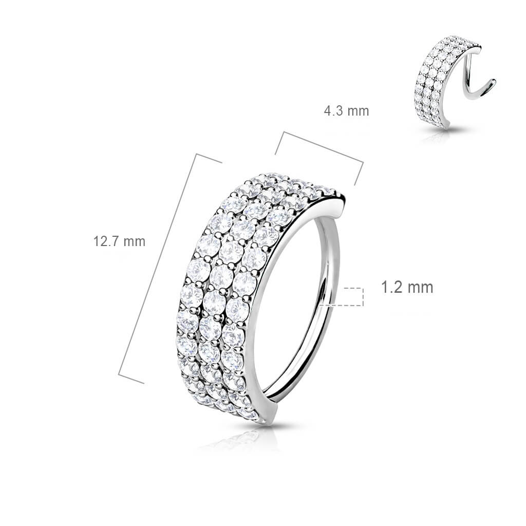 Ring Dreireiher Zirkonia Biegbar - Image 8