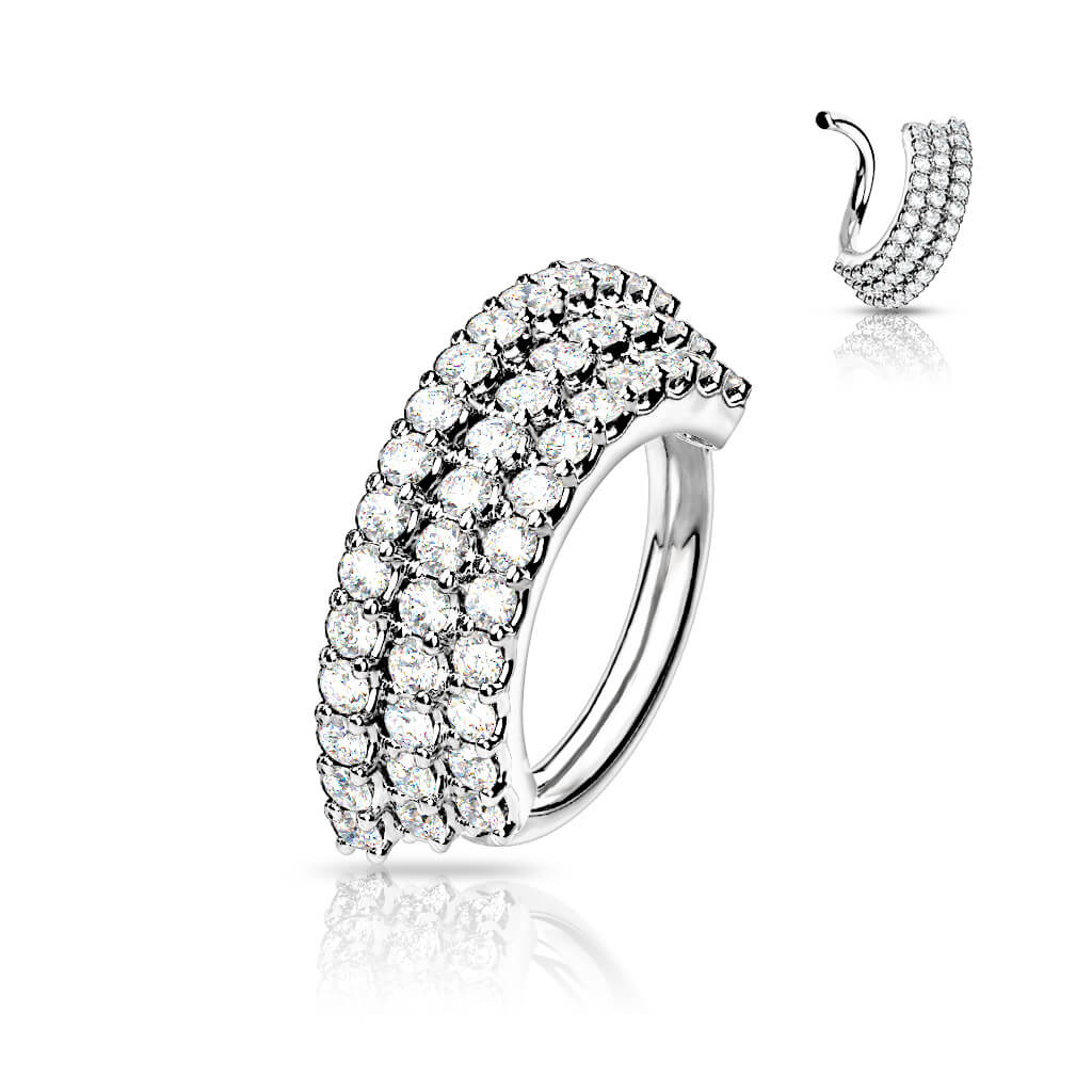 Ring Dreireiher Zirkonia Biegbar - Image 3