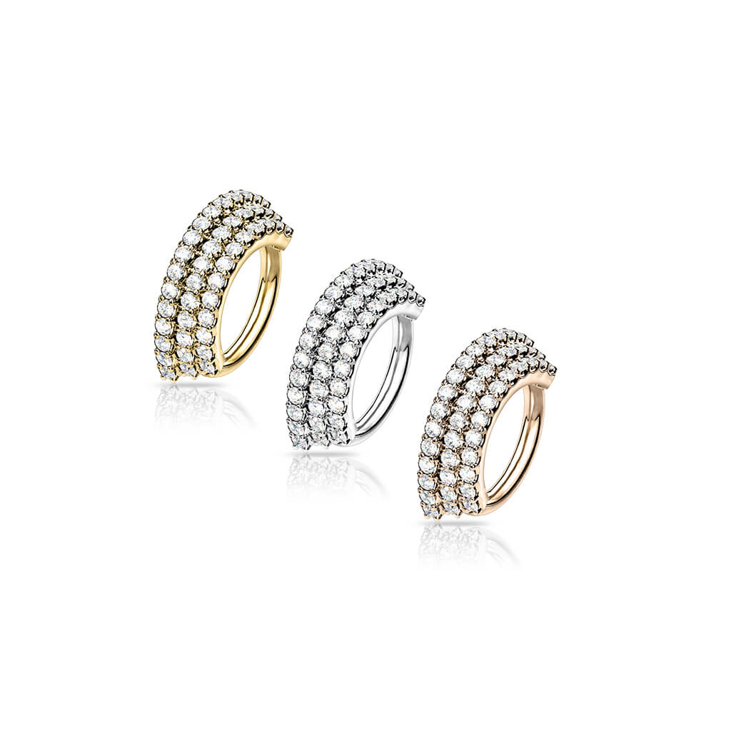 Ring Dreireiher Zirkonia Biegbar - Image 4