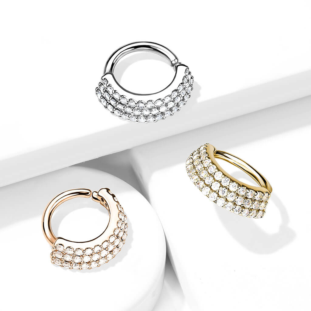 Ring Dreireiher Zirkonia Biegbar - Image 6