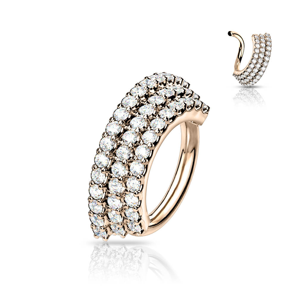 Ring Dreireiher Zirkonia Biegbar - Image 7