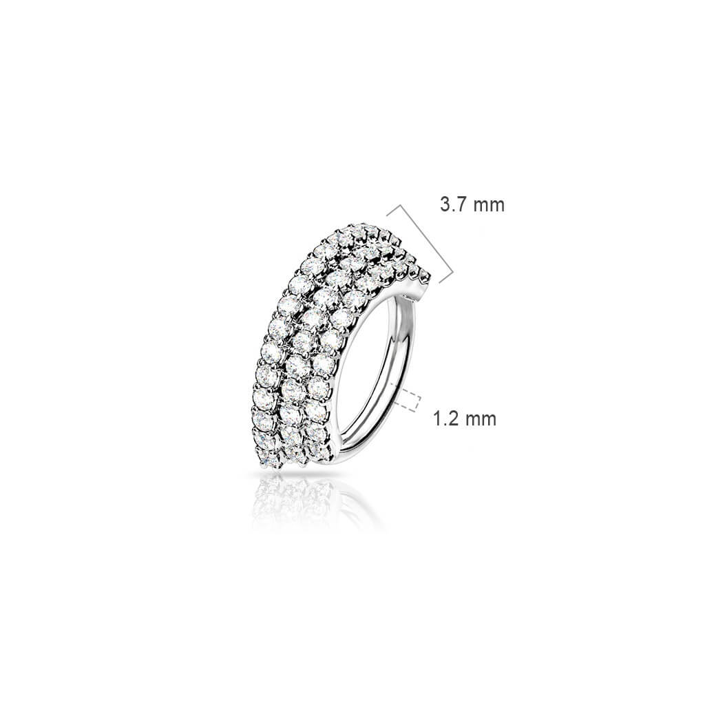 Ring Dreireiher Zirkonia Biegbar - Image 8