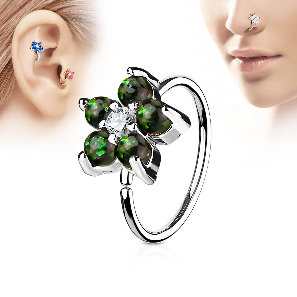 Ring Blume Zirkonia Silber Biegbar - Image 3
